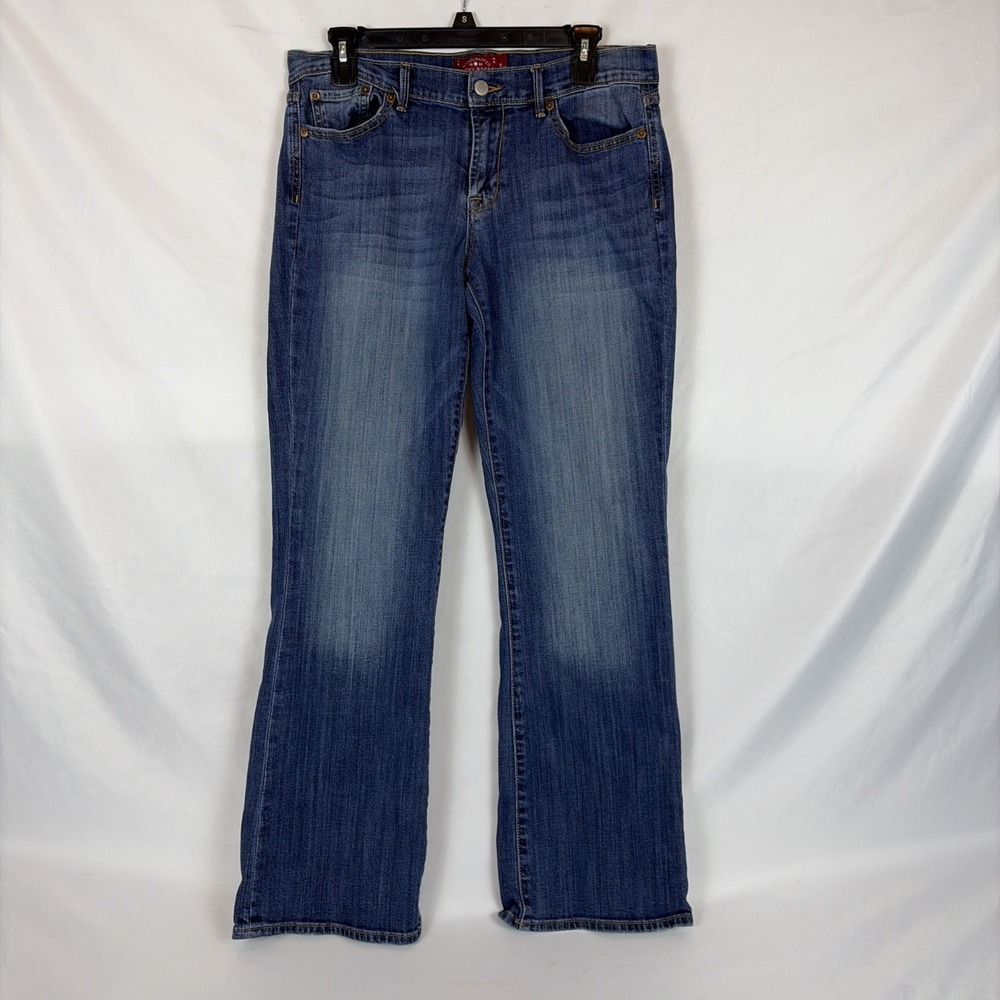 Lucky Brand Sweet'N Low Jeans Womens 12/31 R Blue Denim Dungarees Flare Mid Rise